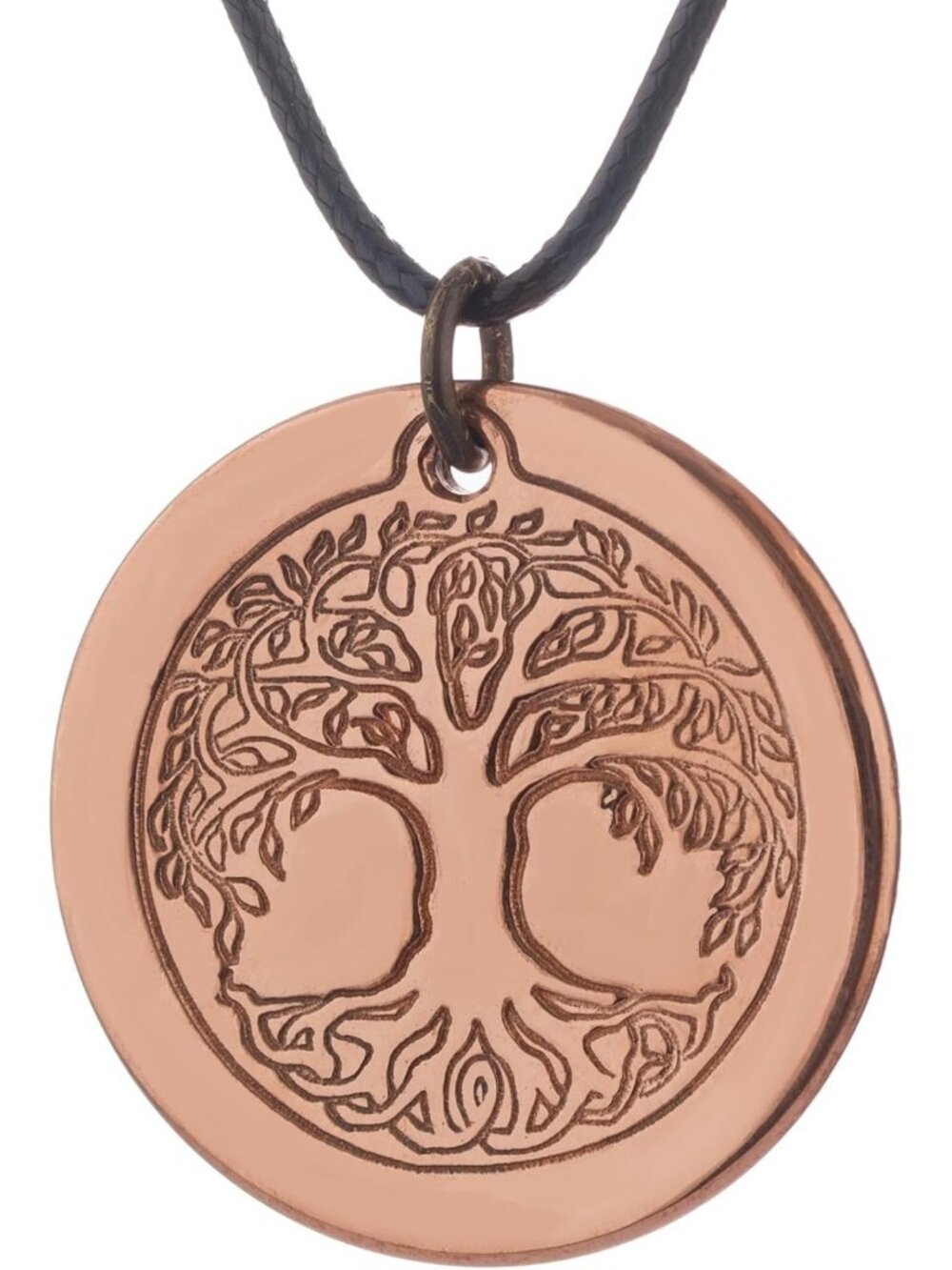 2.5mm Thick Pure Copper Tree of Life Pendant Necklace for Men & Women - Unique